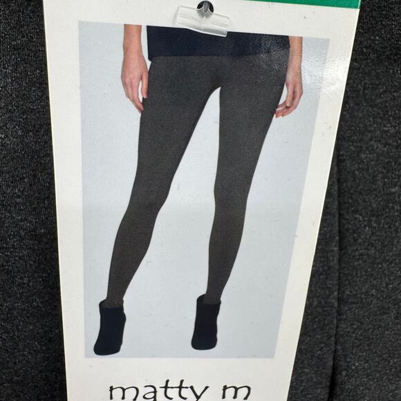 Matty M leggings women's XL ponte pull on skinny crop stretch charcoal gray NEW - Picture 6 of 8